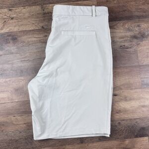 Nike Mens Sz 38 Dri-Fit Flex Golf Shorts Stretch Khaki 10" Inseam